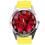 Yellow Leather Round Watch for Flowers Fans e2 1