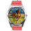 Red Leather Round Watch for Horse Fans E5 1