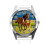 White Leather Round Watch for Horse Fans E5 1