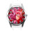 White Leather Round Watch for Flowers Fans e3 1