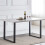 (1*white table only) Grey dining table and chairs set PU chairs 1