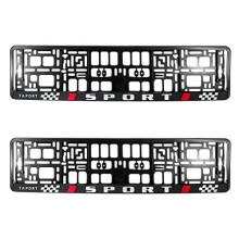 PAIR (2PCS) TAPORT SPORT 3D Car Registration License Number Plate Surround Holder Frame Surround