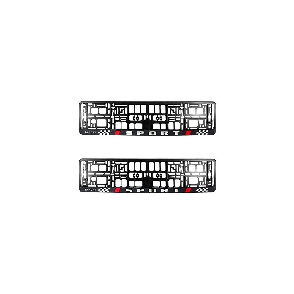 Pair (2Pcs) Taport Sport 3D Car Registration License Number Plate Surround Holder Frame Surround 5056495507499