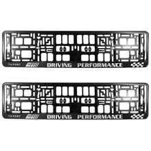 PAIR (2PCS) TAPORT DRIVING PERFORMANCE 3D Car Registration License Number Plate Surround Holder Frame Surround