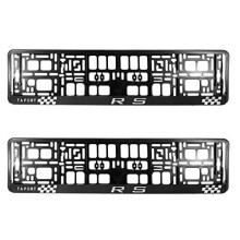 PAIR (2PCS) TAPORT RS 3D Car Registration License Number Plate Surround Holder Frame Surround