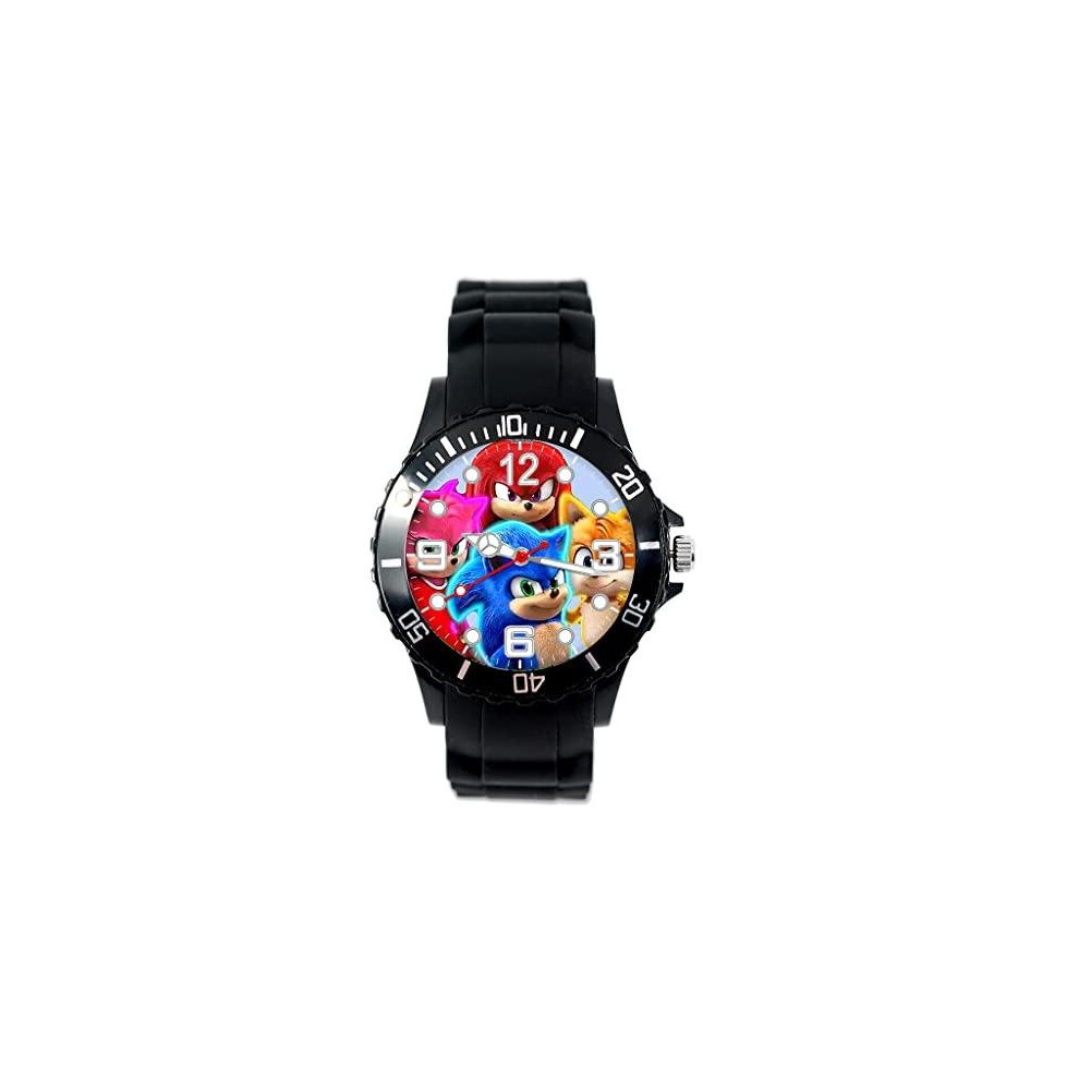 Taport® Black Silicone Quartz Watch For Game Fans E5 Blue,Black