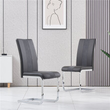 (2pcs) Dinning Chair PU Leather Padded Seat Room Office
