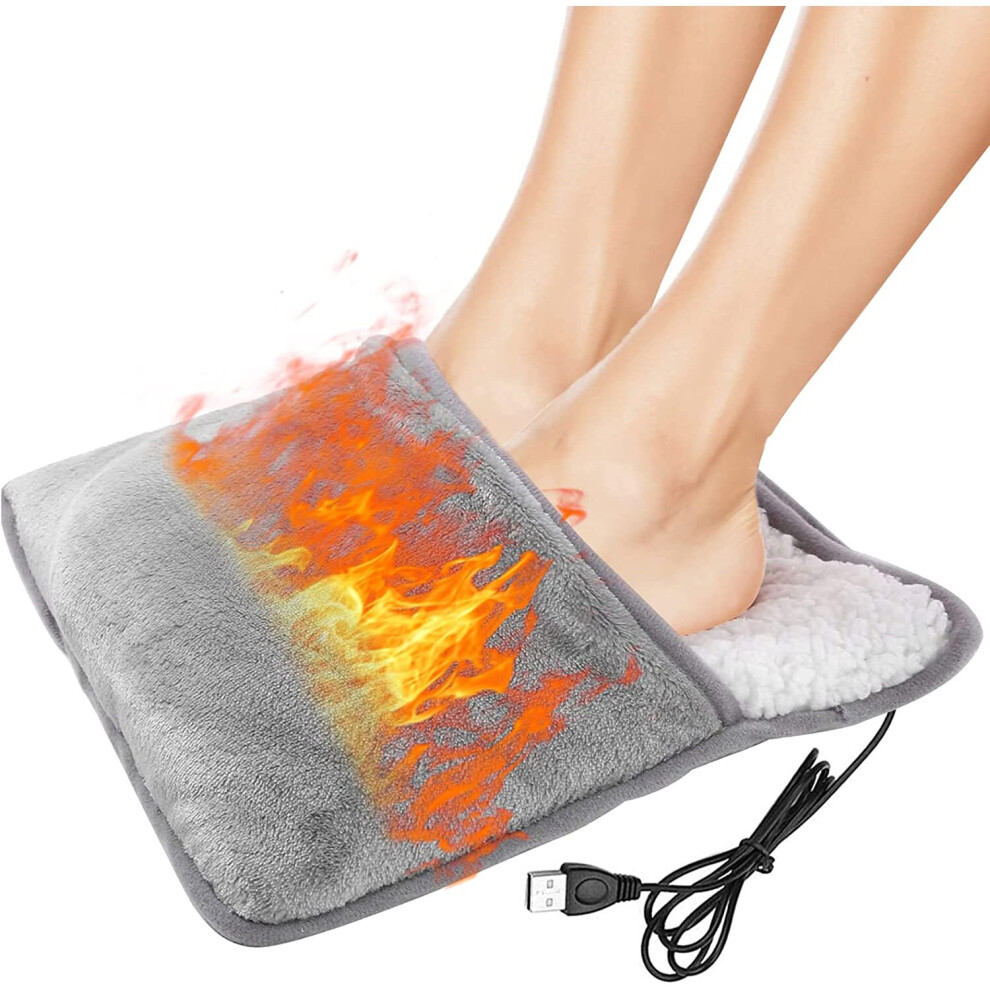 Lynker Electric Foot Warmer Warm Back Heating Pad Fleece Foot Mat Usb Heated