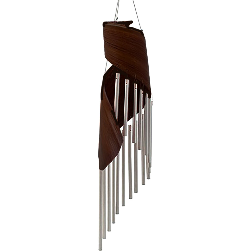Ancient Wisdom Coconut Leaf Wind Chimes - Chocolate