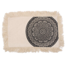 Traditional Mandala Cushion - 30x50cm - black