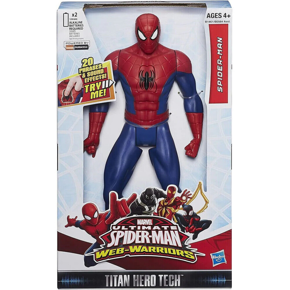 Hasbro Marvel Ultimate Spider-Man Web Warriors Titan Hero Tech Electronic 12"