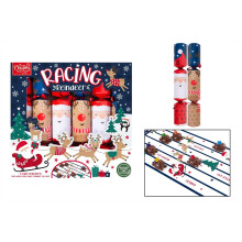 6 Christmas Crackers Racing Board Game Kids Xmas Table Fun Gifts Hats