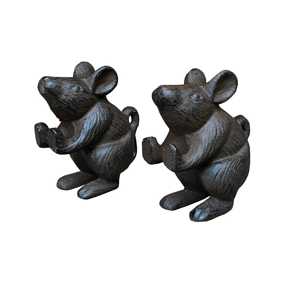 Selections Cast Iron Mouse Decorative Doorstop Or Bookends (Set Of 2)