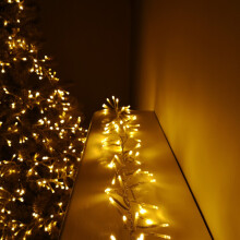 960 LED 12m Premier Cluster Christmas Lights - Indoor/Outdoor, Mains, 8 Functions, Timer, Clear Cable, Vintage Gold