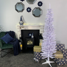 6ft (180cm) White Pencil Pine Christmas Tree with 321 Tips