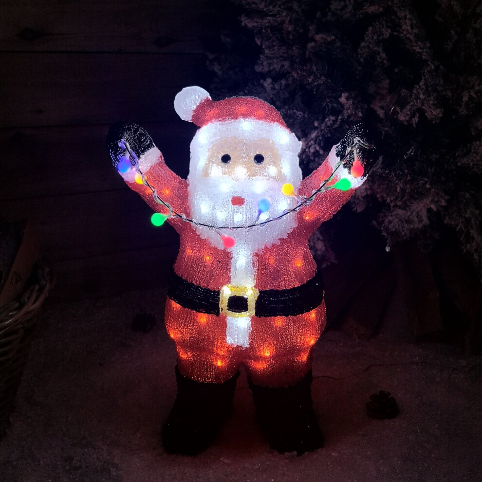 Samuel Alexander 49Cm Led Indoor Outdoor Acrylic Santa Christmas Decoration