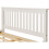 Monaco 4FT 6inch Double High Foot End White Bed Frame Only - Pine Slats 6