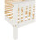 Monaco 4FT 6inch Double High Foot End White Bed Frame Only - Pine Slats 2