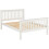 Monaco 4FT 6inch Double High Foot End White Bed Frame Only - Pine Slats 3