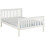 Monaco 4FT 6inch Double High Foot End White Bed Frame Only - Pine Slats 1