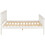 Monaco 4FT 6inch Double High Foot End White Bed Frame Only - Pine Slats 8