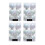 48 White Iridescent Christmas Baubles Shatterproof Tree Decoration 6cm 1