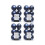 48 Midnight Blue Christmas Baubles Shatterproof Tree Decorations 6cm 1