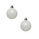 48 Winter White Christmas Baubles Shatterproof Tree Decoration 6cm 2