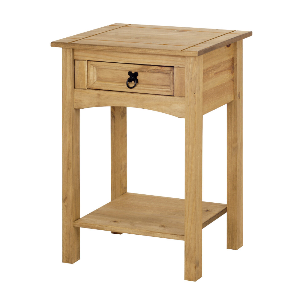 Mews Brown Corona Console Table Drawer Mexican Solid Pine Hall End Size 1