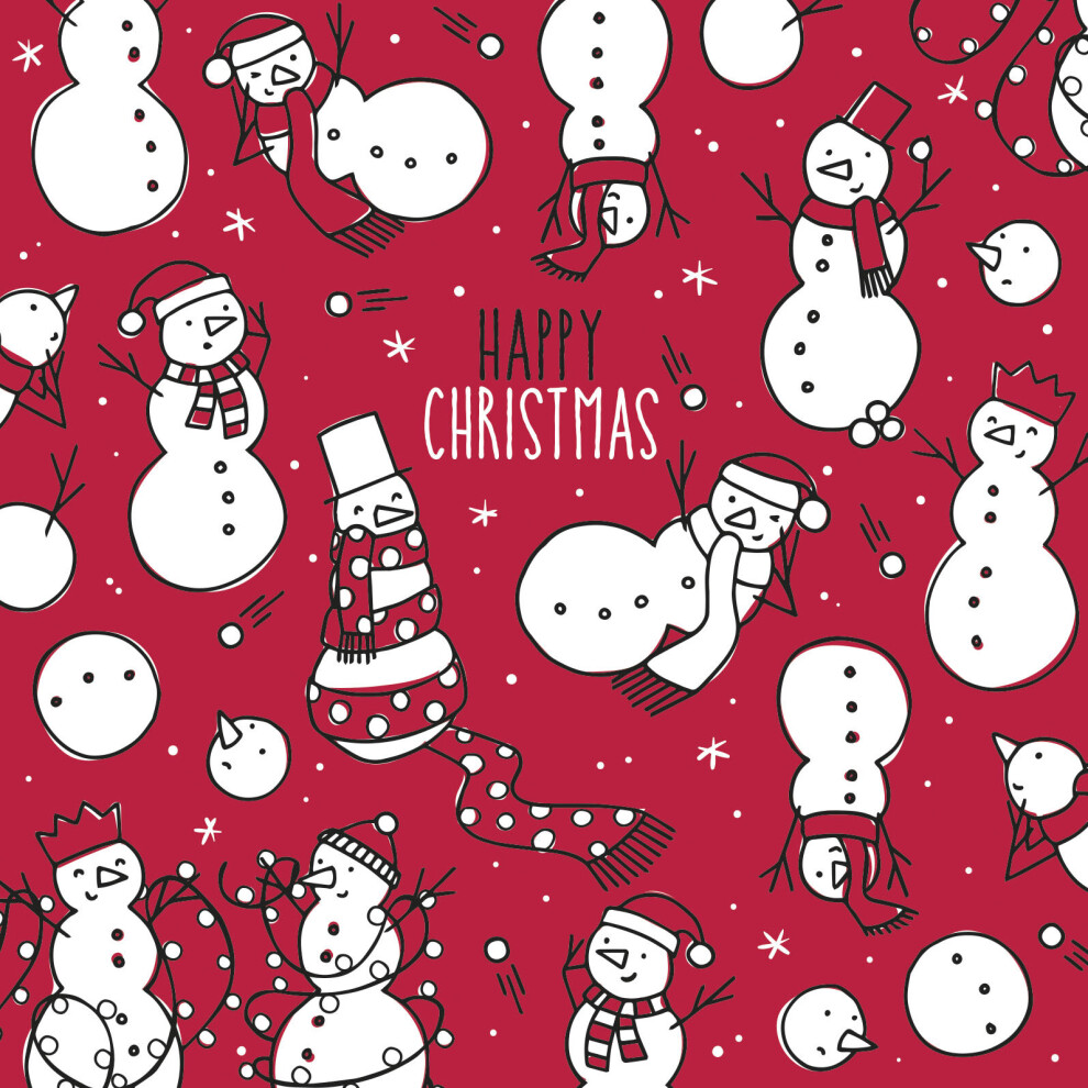 Pack of 8 Snow Fun Festive Snowman NSPCC Charity Christmas Cards Xmas Cards