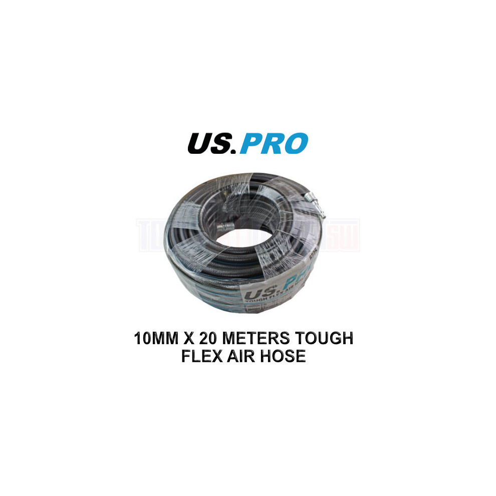 US PRO 10MM X 20 Meters Tough Flex Air Hose 20 BAR Oil Resistant 8225