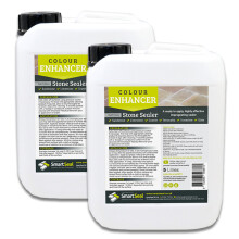 (2 x 5 Litres) Smartseal Natural Stone Sealer - Colour Enhancing Finish - Wet Look Patio Sealer & Stone Sealer for Sandstone, Limestone, Granite, Travertine & Slate