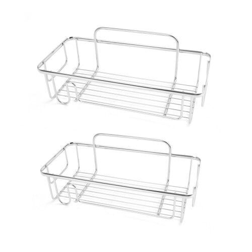 Vivo (Rectangular) 2x Shower Caddy Bathroom Suction Shelf Storage Shampoo Soap Holder No Drill