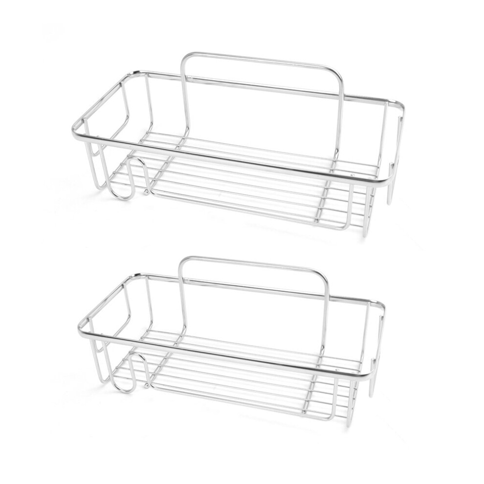 (Rectangular) 2x Shower Caddy Bathroom Suction Shelf Storage Shampoo Soap Holder No Drill