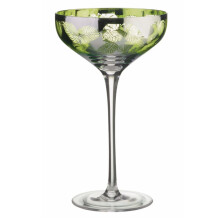 Anton Studio Designs Tropical Leaves Champagne Saucers Set of 2