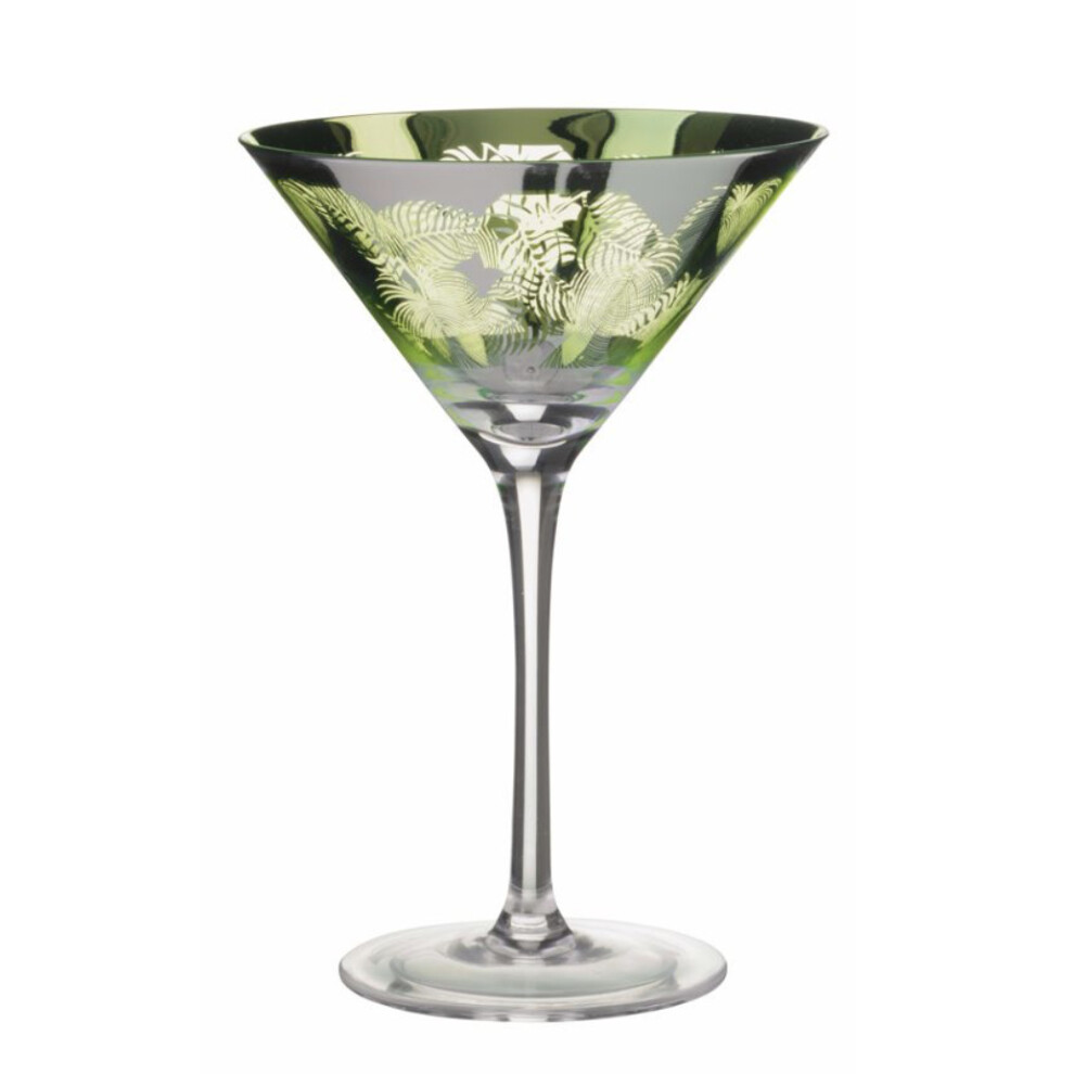 Anton Studio Designs Tropical Leaves Martini Glasses Set of 2