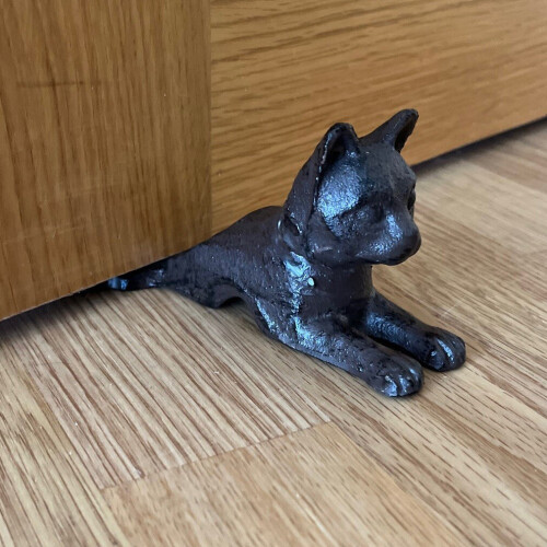 Selections Cast Iron Cat Decorative Door Wedge Doorstop 2