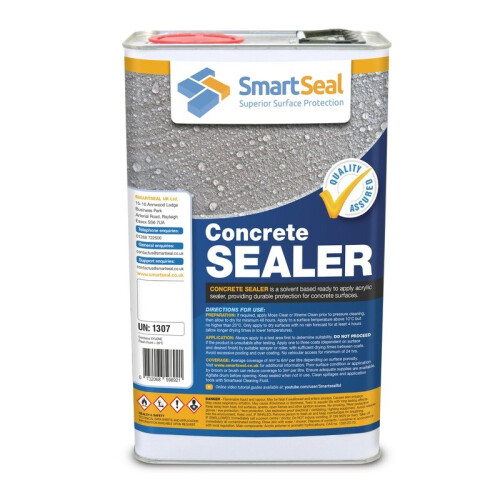 (5 Litres) Smartseal Concrete Sealer External - Driveway Sealer and Patio Sealer, Concrete Sealer, Solvent Based Acrylic