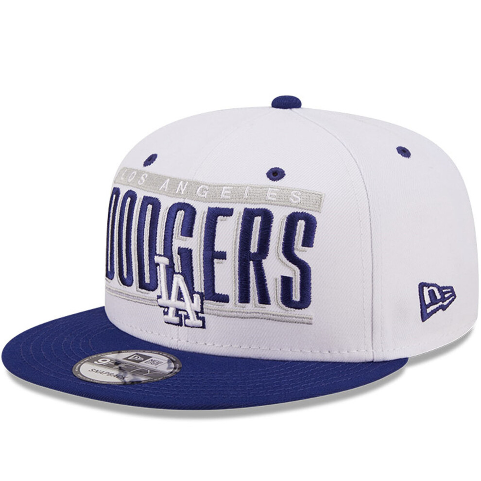 (SM, White) New Era Los Angeles Dodgers 9FIFTY MLB Retro Title Baseball Cap Hat - White