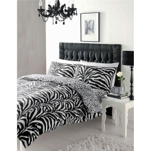 (King) Zebra print duvet sets black & white quilt cover bed set animal print bedding