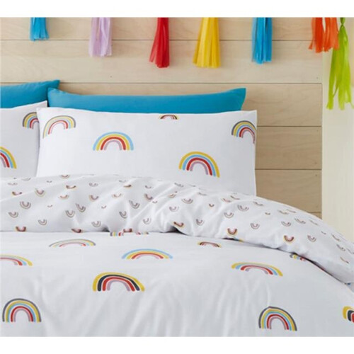 (Double) Bright rainbow duvet cover set bedding 2