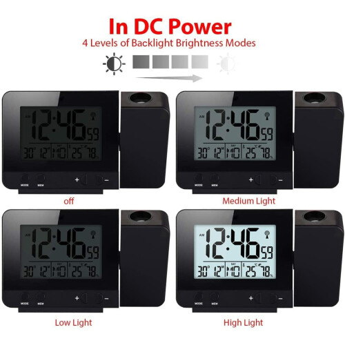 Youshiko Radio Control Projection Alarm Clock 2