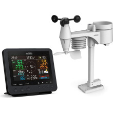 PRO WEATHER STATION YC9466 , RADIO CONTROL CLOCK ( UK VERSION ) , 7-IN-1 WIRELESS SENSOR