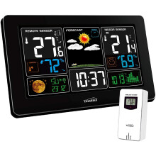 Weather Station with out door sensor Radio Controlled Clock ( Official UK Version ) Barometric Pressure