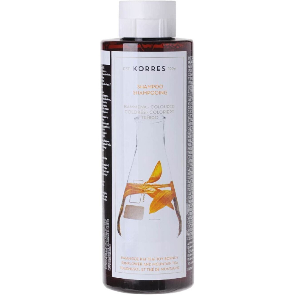 KORRES Shampoo Sunflower and Mountain Tea for Coloured Hair 250 ml