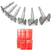 Meichoon Wood Drill Bits 30-60mm 6PCS Forstner Drill Bits Set, Flat Wing Drilling Hole Hinge Cemented Carbide Carbon High Speed Steel Woodworking
