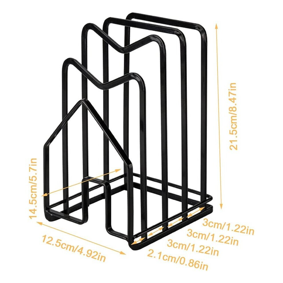 SUNFICON Chopping Board Rack Pot Pan Lid Holder Cutting Board Organiser Display Stand Thin Bakeware Baking Tray Kitchen Countertop Cupboards Cabinet