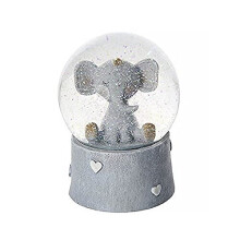 Elephant Musical Snow Globe Music Box Children or Baby Gift Unisex Boys or Girls