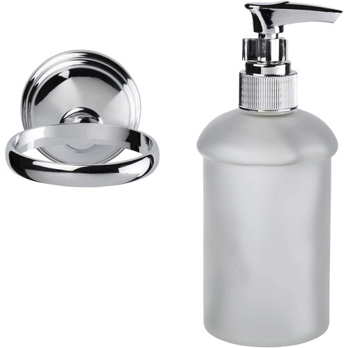Croydex Croydex Westminster Soap Dispenser - Chrome & Glass 2
