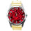 Gold Leather Round Watch for Flowers Fans e1 1